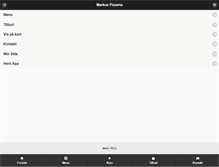 Tablet Screenshot of markuspizzaria.dk